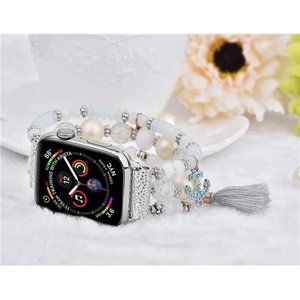 Only Band Compatible with Apple Watch Band Charm Bracelet Elastic Band Scrunchie